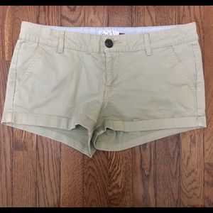 SO Khaki cuffed shorts